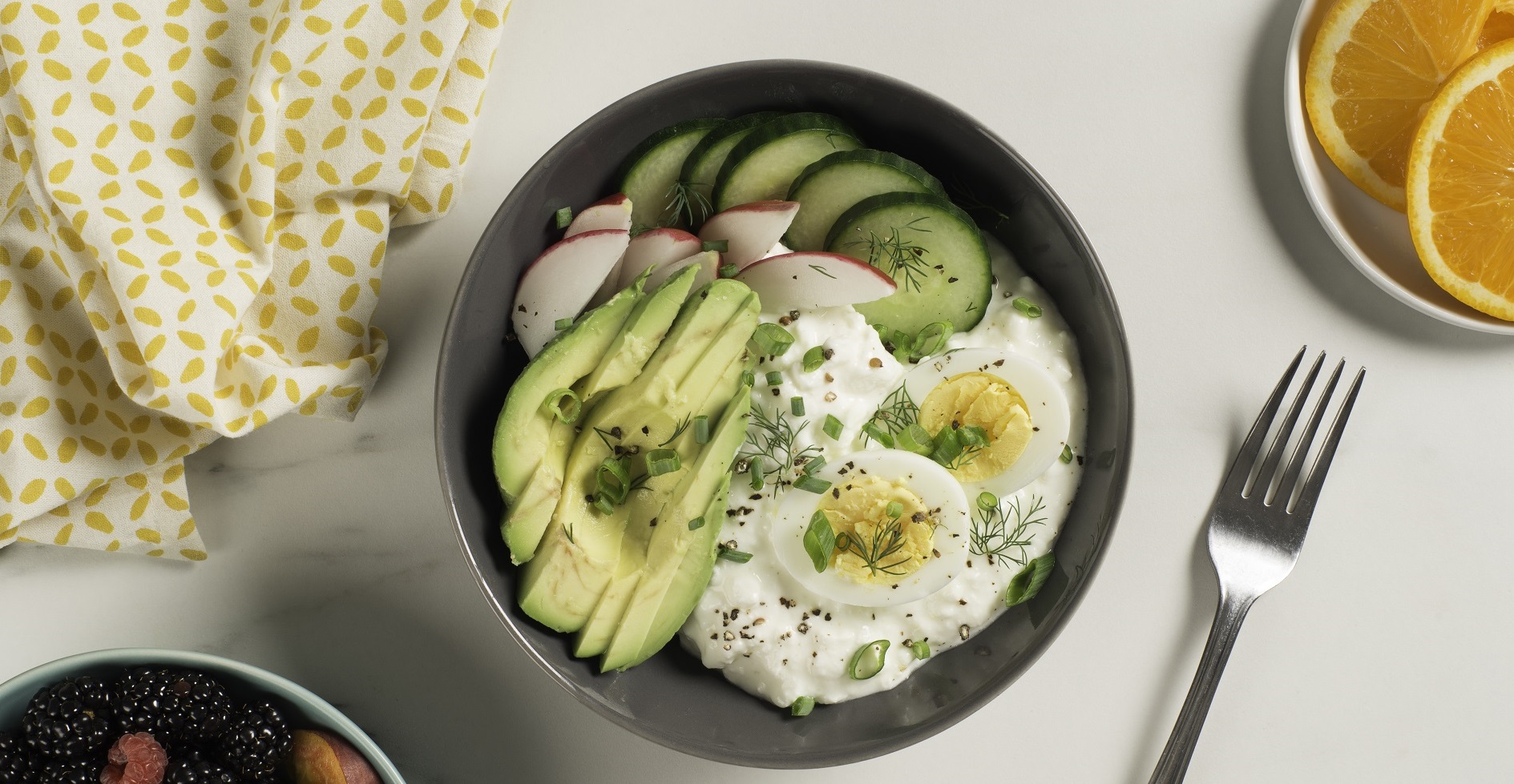 eggs and cottage cheese breakfast bowl