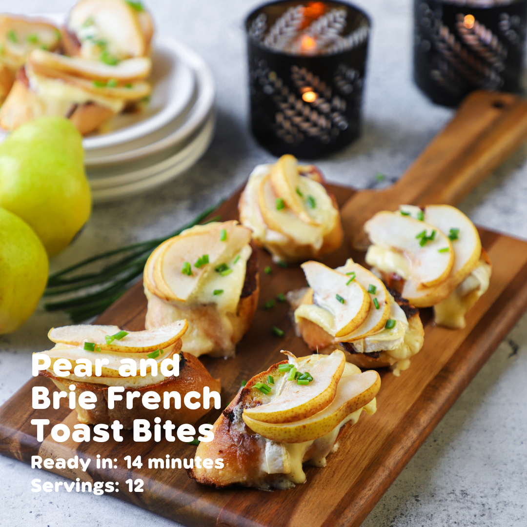 Pear and Brie French Toast Bites