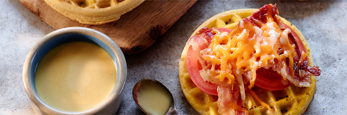 Food Truck Breakfast Waffle Sandwich